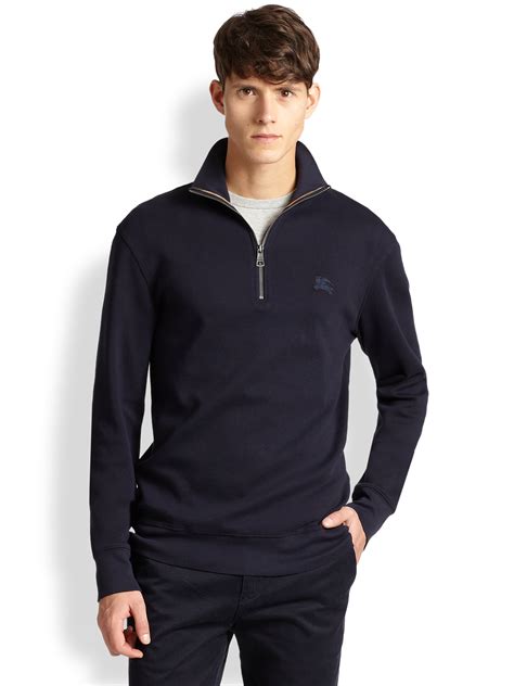 burberry sweatshirts men|burberry men's half zip pullover.